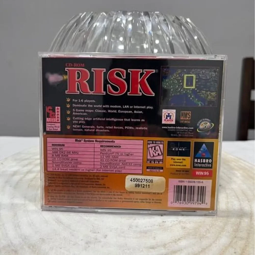 RISK - GAME OF GLOBAL DOMINATION PC CD-ROM GAME FOR WIN 95, HASBRO INTERACTIVE